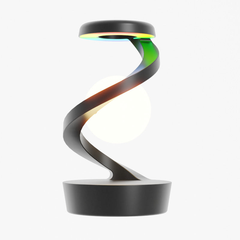 Lampada da scrivania lunare rotante con sensore di ricarica wireless del telefono. Lampade da tavolo di controllo Lampada da tavolo decorativa Piccola lampada da notte Decorazioni per la casa