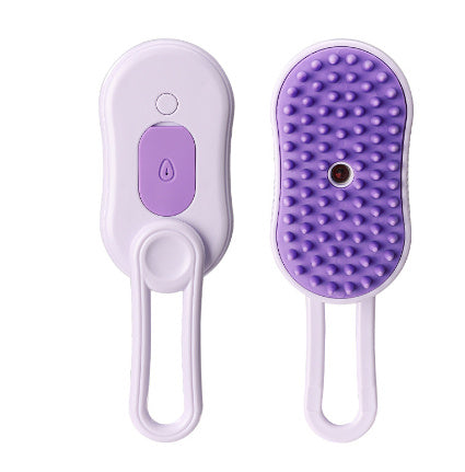 Spazzola a vapore 3 in 1 per gatti e cani- spazzola elettrica con erogazione spray,funzione massaggio e pettine per la rimozione dei peli- accessorioper toelettura animali domestici
