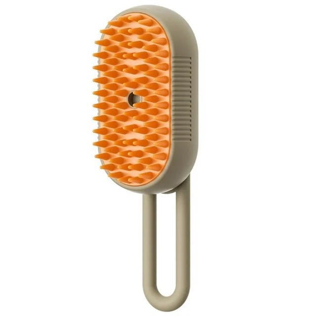 Spazzola a vapore 3 in 1 per gatti e cani- spazzola elettrica con erogazione spray,funzione massaggio e pettine per la rimozione dei peli- accessorioper toelettura animali domestici