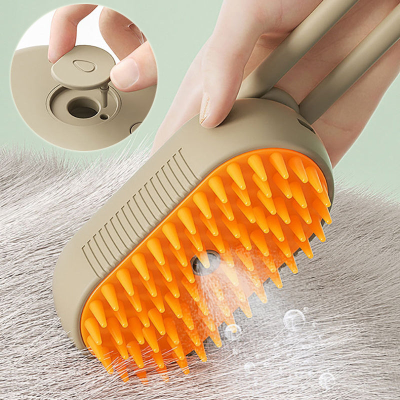 Spazzola a vapore 3 in 1 per gatti e cani- spazzola elettrica con erogazione spray,funzione massaggio e pettine per la rimozione dei peli- accessorioper toelettura animali domestici